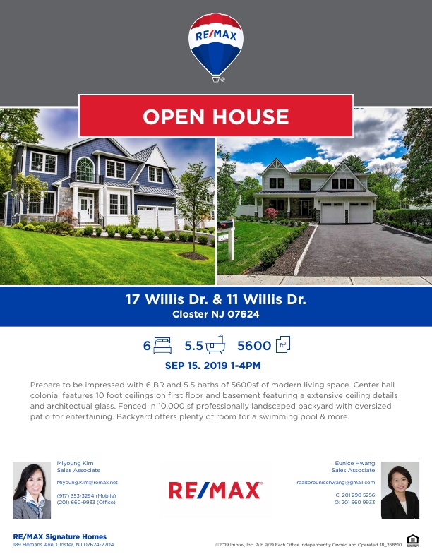 오픈하우스, open house Closter New Construction 6b... HeyKorean