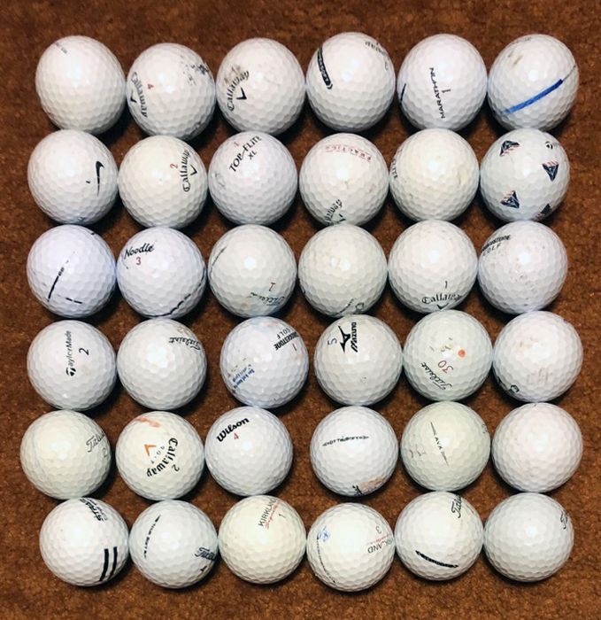 Recycled Golf Balls Mixed Brand "Grade C" 골프공 36개