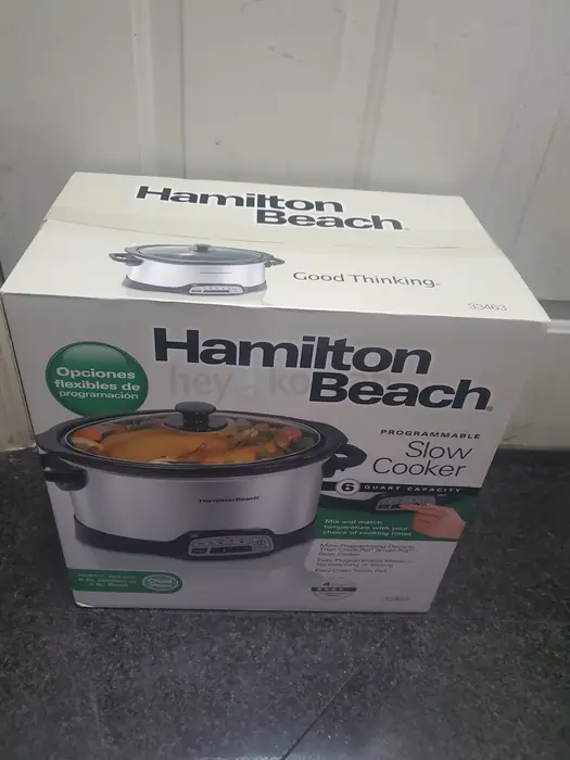 새제품)Hamilton Beach - 6-Quart Slow Cooker - Stainless for Sale.