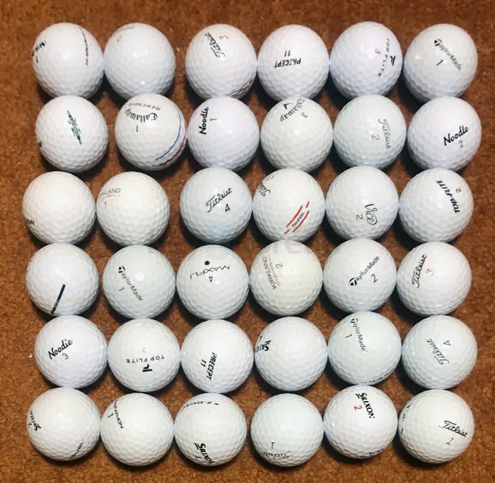 Recycled Golf Balls Mixed Brand "Grade A", 재활용 골프공 A급 36개