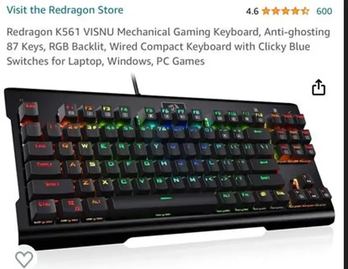 Redragon k561 visnu keyboard  팝니다