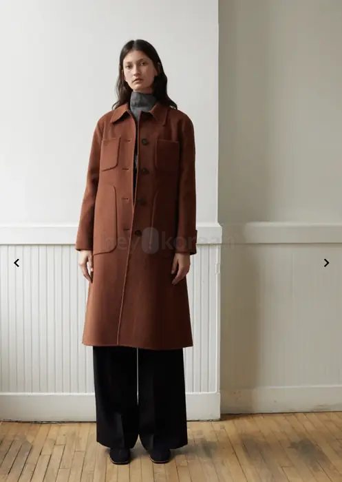진품 A-LINE Acne Coat 아크네 러스티 브라운 고급울코트 스몰 $1,800!!!
