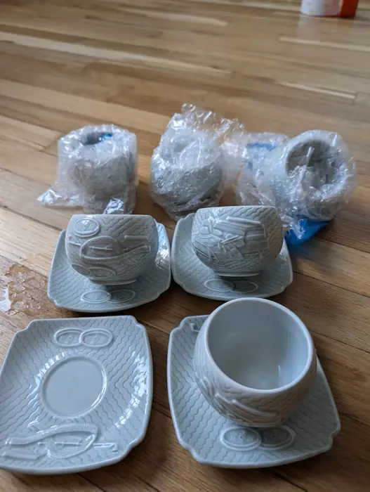 한국 차 다과 컵과 받침 6개 세트 in Queens, NY