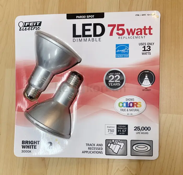 Feit 75w Replacement LED PAR38 Flood Bulbs Dimmable 750 Lumen 2 Pack, LED 밝기조절 집중형 램프