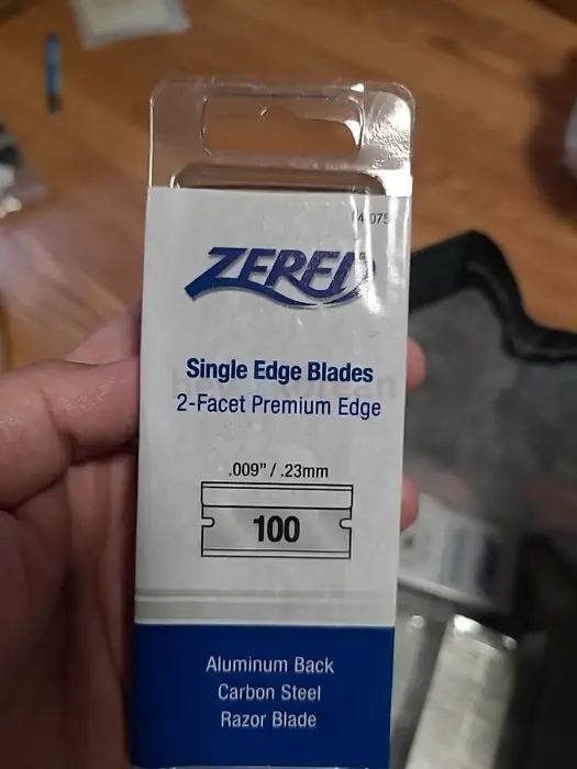 ZERED Single Edge Blades 0.009"/0.23mm x 100 Blades