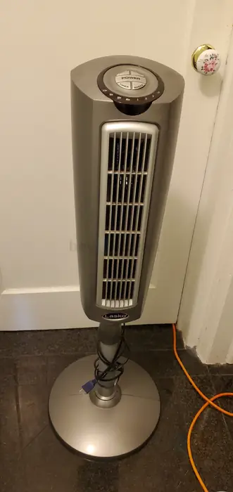 Lasko 52"" Splace-Saving Oscillating Pedestal Tower Fan for Sale.
