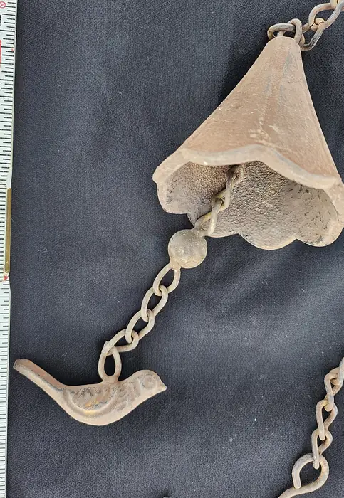 Vintage Cast Iron Rain Chain Bell Bird. in Bergen County, NJ