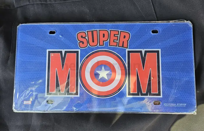 Captain America: New Universal Studios Captain America Super Mom License Plate(2010-2016) in Queens, NY