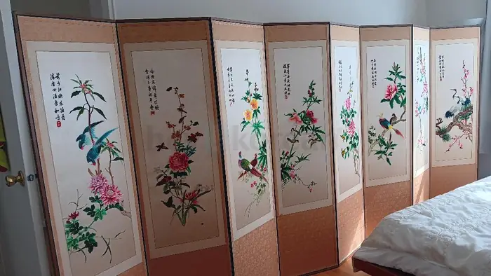 8폭 자수 병풍