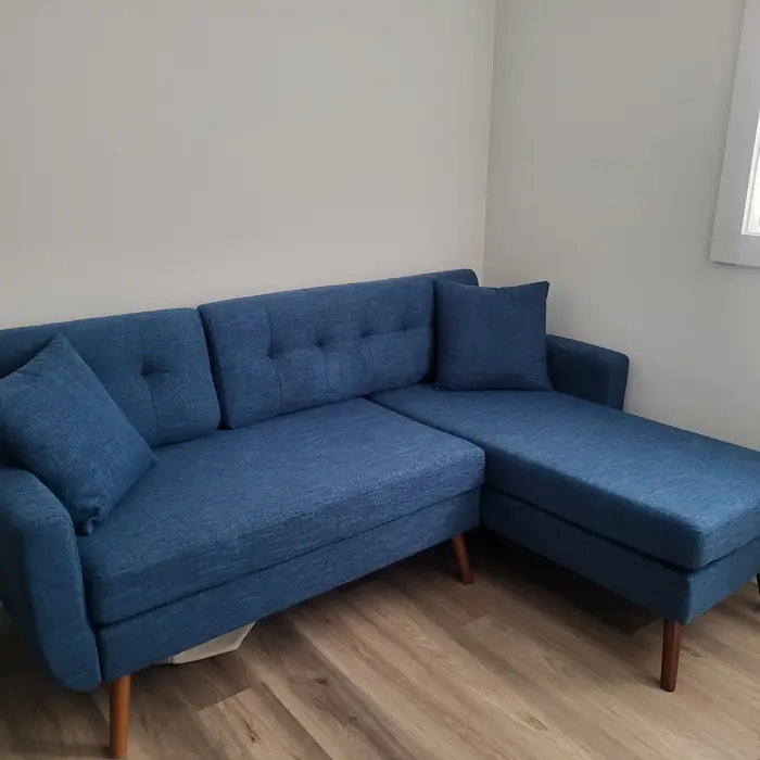 웨이페어 린넨 블루 2seats+ sectional sofa 섹셔널 쇼파 완전 리뷰짱 새거 조립완료 in Bergen County, NJ