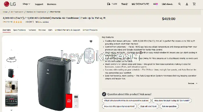 LG 포터블 에어컨