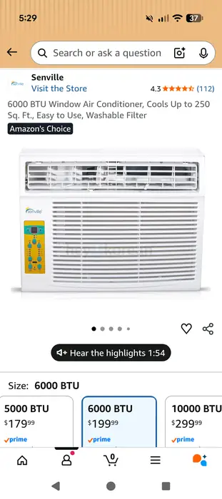 AC 6000BTU super cold air great condition in Manhattan, NY
