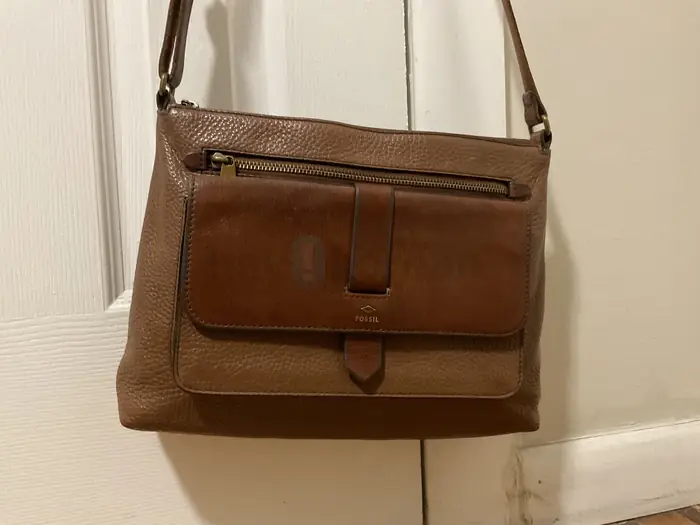 브렌드 Fossil 가죽Bag/브라운 숄드백/상태양호