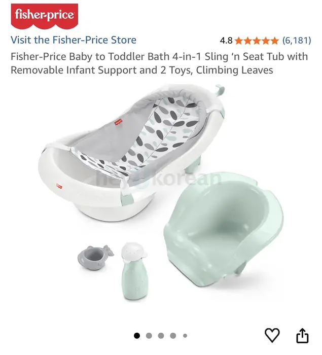 Fisher-Price Baby to Toddler Bath 4-in-1 Sling 'n Seat Tub
