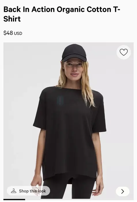 Lululemon Back in Acion Organic Cotton T-shirt in Bergen County, NJ