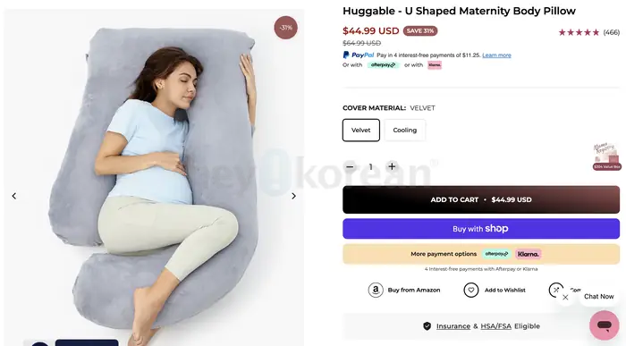 Momcozy pillow 맘코지 임산부 쿠션 in Bergen County, NJ