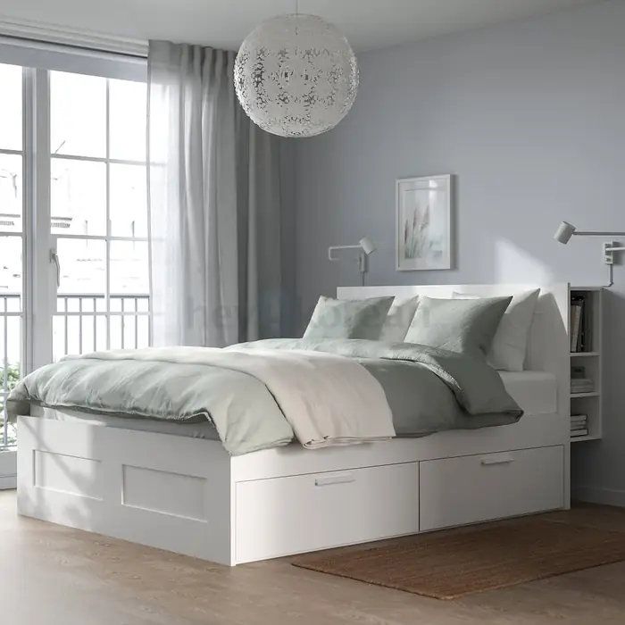 퀸 사이즈 Bed 프레임 with Bed 서랍
