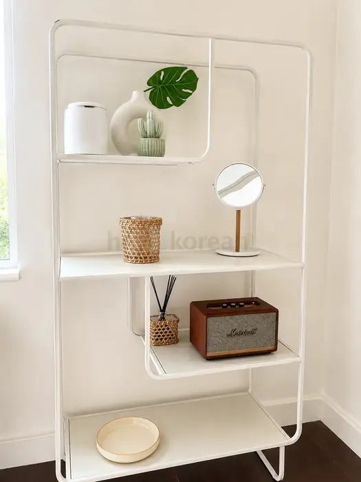 White freestanding shelf in Brooklyn, NY