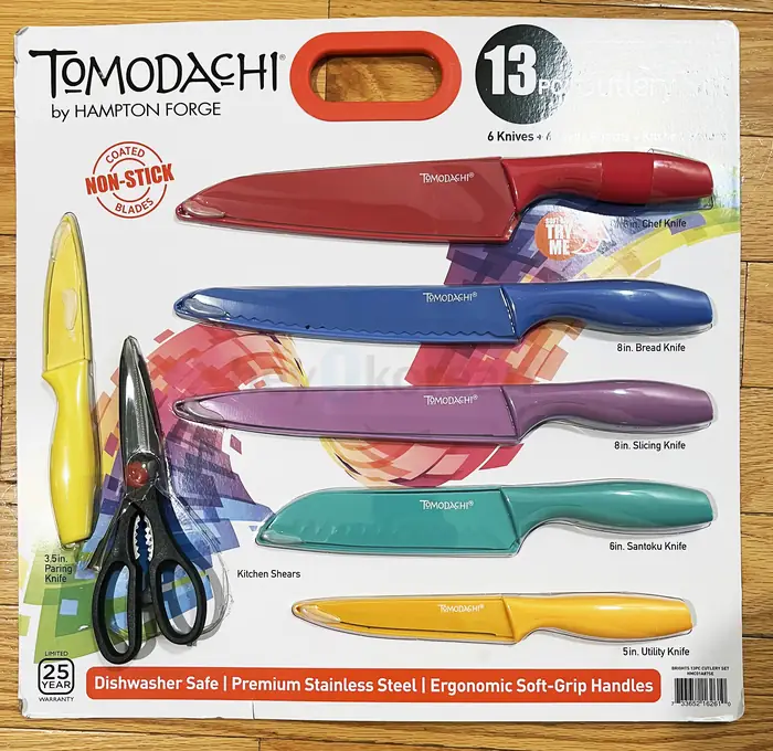 Tomodachi Brights 13-PC Knife Set 6 Matching Blade Guards, 13 피스 나이프 세트