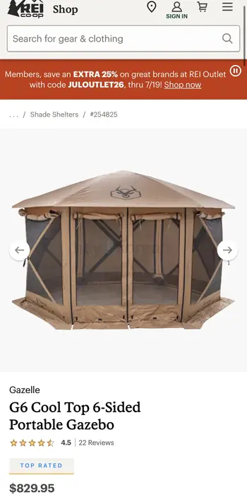 Gazelle gazebo G6 deluxe in Manhattan, NY