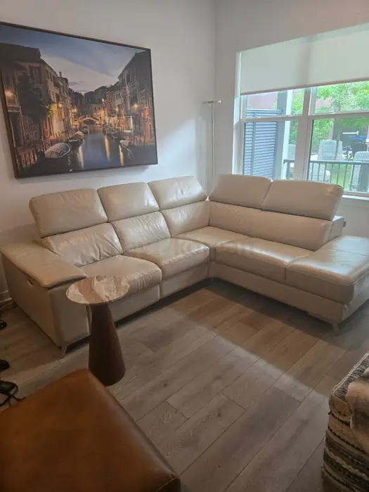 L-shaped sectional sofa with extended chaise/terminal end in Bergen County, NJ