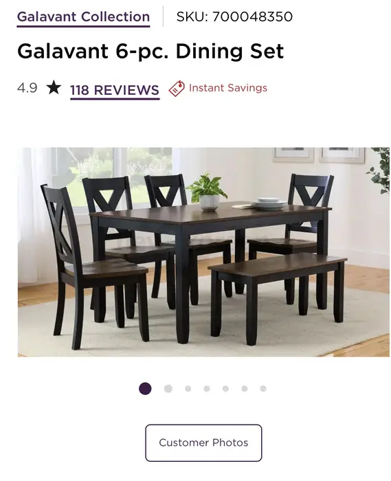 Raymour & Flanigan Galavant 6-pc. Dining Set