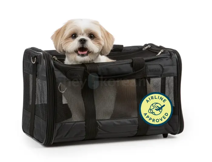 Sherpa Original Deluxe Travel Pet Carrier, Airline Approved - Black, Large