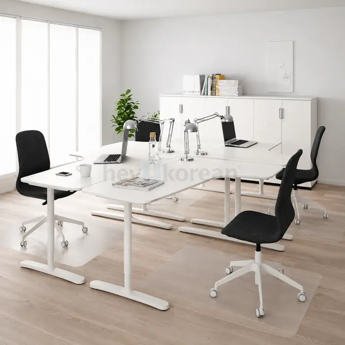 L SHAPE DESK & HEIGHT ADJUSTABLE MONITOR STAND in Queens, NY