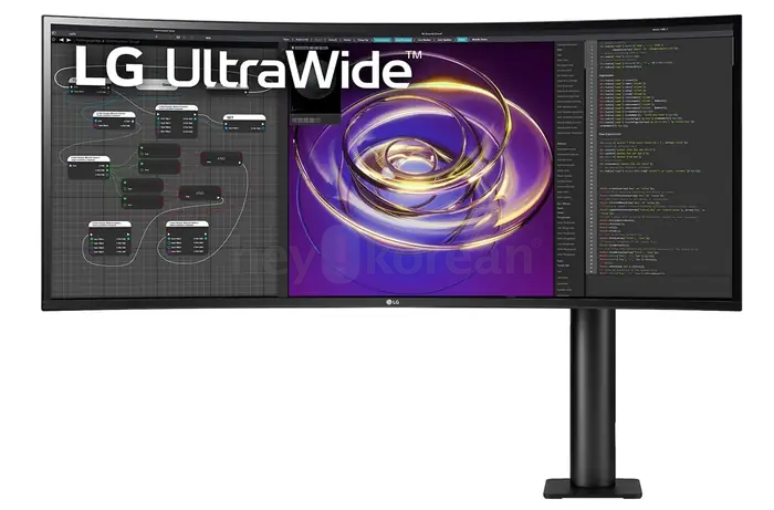 LG 34WP88CN-B.AUS 34” Curved UltraWide Ergo QHD IPS HDR Monitor with USB Type C