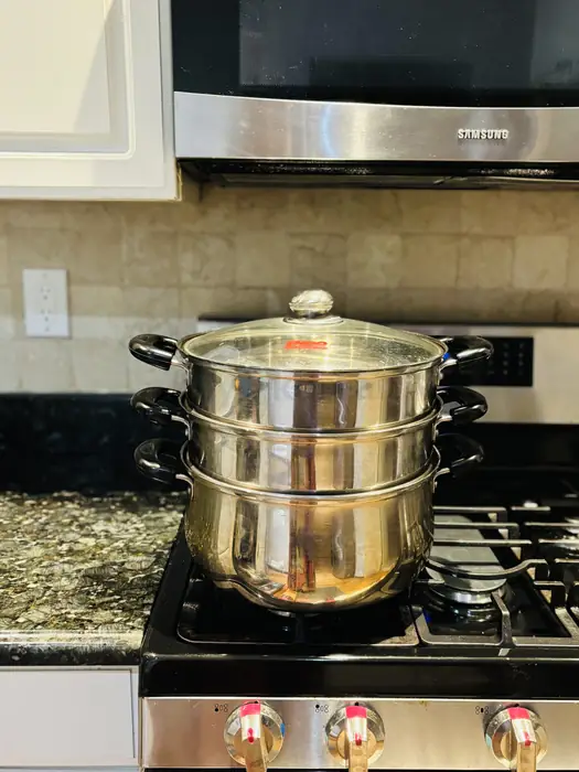 스텐레스 찜기 냄비 ( 30 cm 2단 찜기 냄비 )