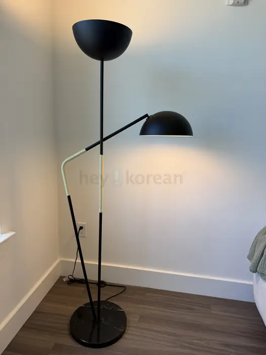 CB2 Pavo Black Marble Base 플로어램프