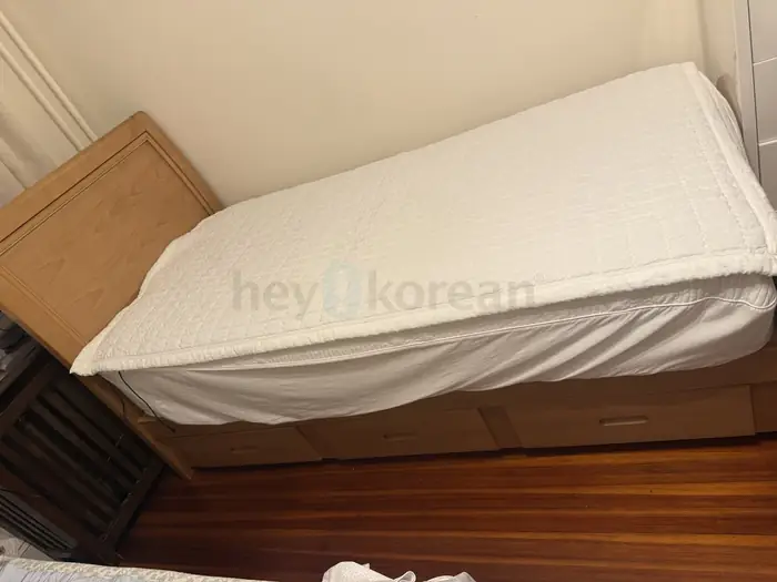 Twin Size Mattress & Wooden Storage Bed Frame Set
