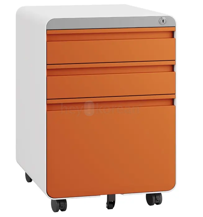 [15% OFF] 🗄️ Dripex 3-Drawer Rolling File Cabinet — Orange