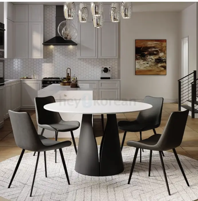 ⭐[50% OFF] POVISION Round Dining Table + 6 Chairs