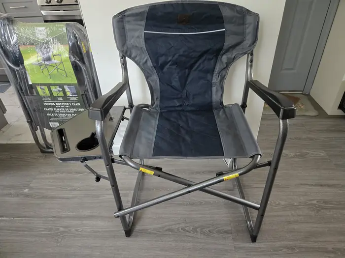 Timber Folding Director's Chair with side table