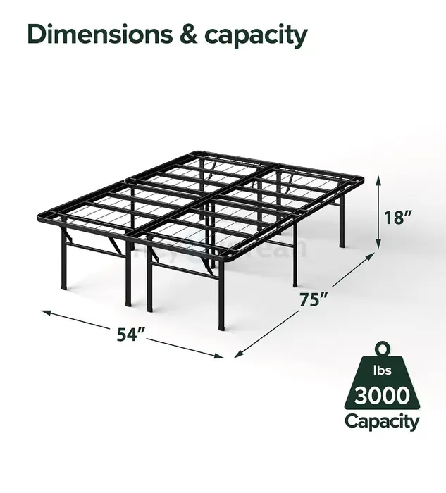 침대 프레임 Zinus SmartBase Heavy Duty Mattress Foundation, Full
