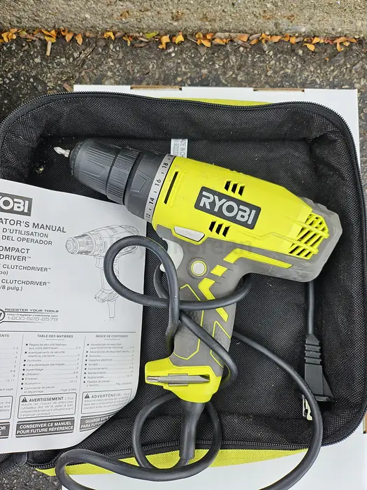 RYOBI 5.5 Amp 3/8" Corded Drill D48C + 31pc Drilling/Driving Kit