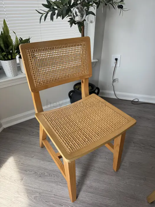 4 Rattan Dining Chairs - Very Good Condition