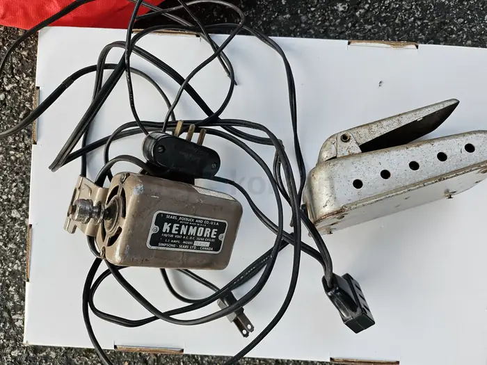 Vintage 1960s Kenmore Sewing Machine Motor + Foot Pedal Controller - Parts/Repair