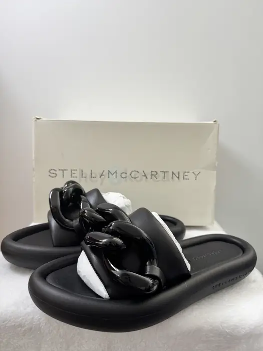 [새상품] Stella McCartney 스텔라 매카트니 Air Slide 체인 샌들 블랙