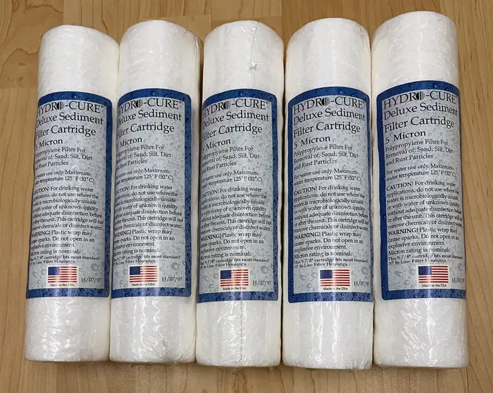 Hydro-Cure Deluxe Sediment Filter Cartridge 5 Micron SEALED 10”x2.5” - 5 Filters, 5 마이크론 침전 필터 카트리지 in Bergen County, NJ