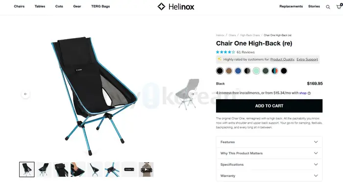 헬리녹스 helinox 캠핑 Chair in Bergen County, NJ