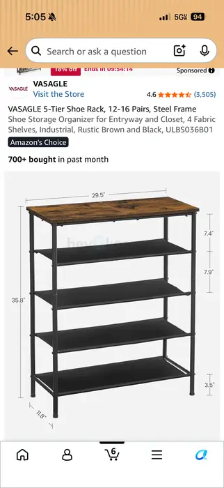 5Tier shoe rack in Bergen County, NJ