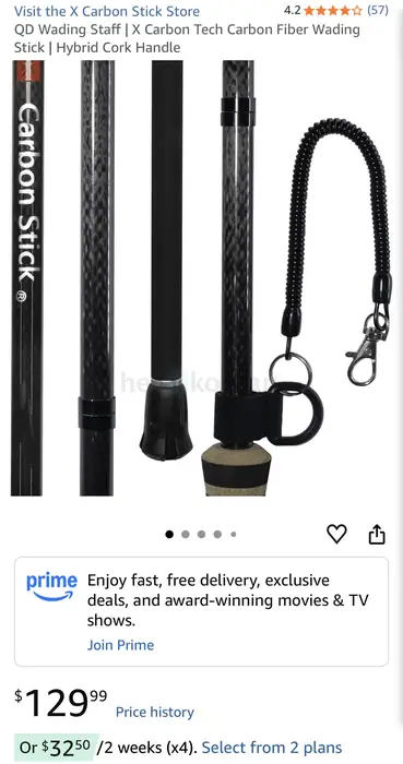 X Carbon Stick QD 낚시용 물속 보행 지팡이 in Bergen County, NJ