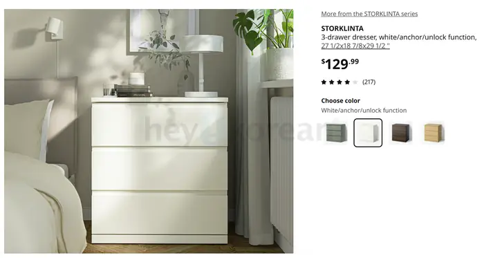 IKEA 3단 Clothing Dresser in Bergen County, NJ