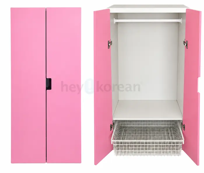 Ikea Pink & White Kids Wardrobe - Like New in Bergen County, NJ