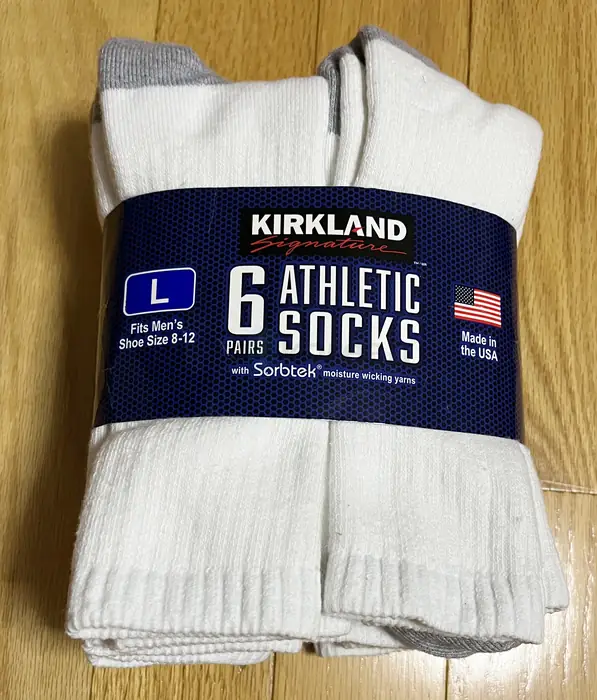 Kirkland Signature Athletic Socks, White, Size 8-12, 6 Pairs, 운동 양말, 사이즈 8-12 in Bergen County, NJ