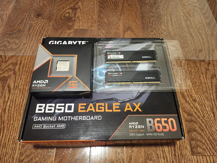 AMD Ryzen 5 9600X + B650 EAGLE AX + DDR5 32GB 판매 ($500)