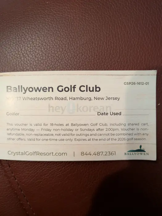 Ballyowen Golf 라운딩 티켓 for Sale