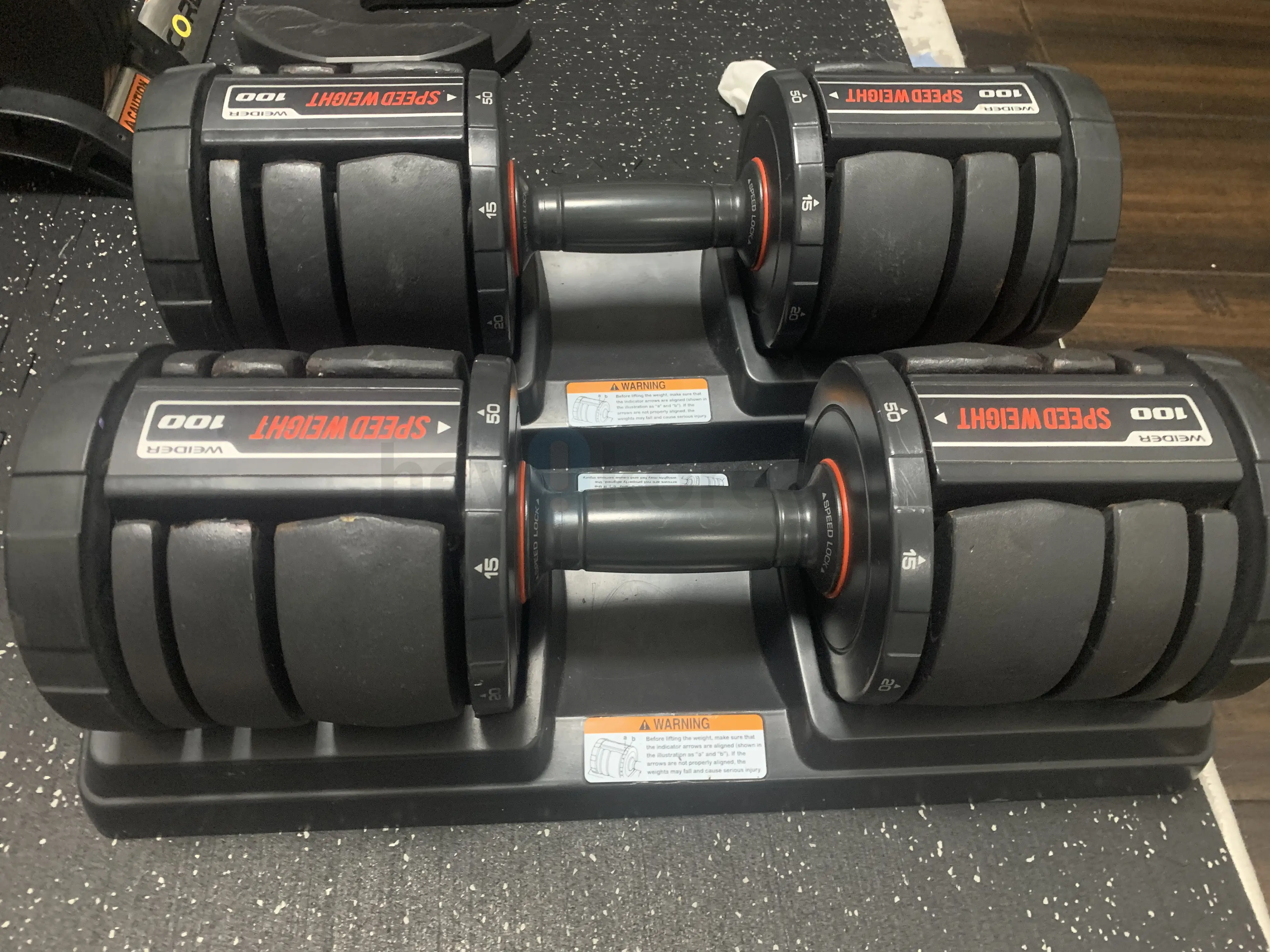 50파운드 무게조절 덤벨 & 스탠드